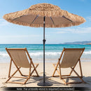 Thatched Tiki Umbrella 9 FT with Solar LED Lights by LJGDeals