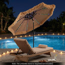 Thatched Tiki Umbrella 9 FT with Solar LED Lights by LJGDeals