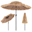 Thatched Tiki Umbrella 9 FT with Solar LED Lights by DirectDeals