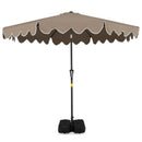 9 Feet Patio Umbrella with Weighted Base and Sandbags by LJGDeals