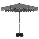 9 Feet Patio Umbrella with Weighted Base and Sandbags by LJGDeals