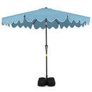 9 Feet Patio Umbrella with Weighted Base and Sandbags by LJGDeals