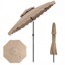 9 Feet Patio Umbrella with Push Button Tilt and Crank by LJGDeals