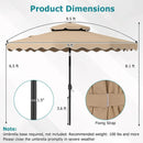9 Feet Patio Umbrella with Push Button Tilt and Crank by LJGDeals