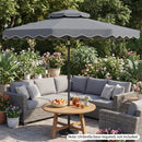 9 Feet Patio Umbrella with Push Button Tilt and Crank by LJGDeals
