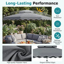 9 Feet Patio Umbrella with Push Button Tilt and Crank by LJGDeals