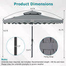 9 Feet Patio Umbrella with Push Button Tilt and Crank by DirectDeals