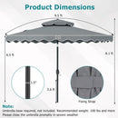 9 Feet Patio Umbrella with Push Button Tilt and Crank by LJGDeals