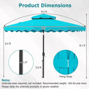 9 Feet Patio Umbrella with Push Button Tilt and Crank by LJGDeals