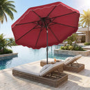 9 Feet Patio Umbrella with Push Button Tilt and Crank by LJGDeals