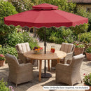 9 Feet Patio Umbrella with Push Button Tilt and Crank by LJGDeals