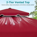 9 Feet Patio Umbrella with Push Button Tilt and Crank by LJGDeals