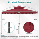 9 Feet Patio Umbrella with Push Button Tilt and Crank by DirectDeals
