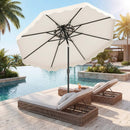 9 Feet Patio Umbrella with Push Button Tilt and Crank by LJGDeals