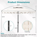 9 Feet Patio Umbrella with Push Button Tilt and Crank by LJGDeals