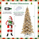 9 Feet Pre-Lit Artificial Xmas Tree Hinged Xmas Tree with Quick Power Connectors by LJGDeals