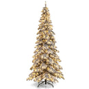 9 Feet Pre-Lit Artificial Xmas Tree Hinged Xmas Tree with Quick Power Connectors by LJGDeals