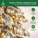 9 Feet Pre-Lit Artificial Xmas Tree Hinged Xmas Tree with Quick Power Connectors by LJGDeals
