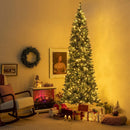 9 FT Pre-Lit Artificial Christmas Tree with 1298 Snowy Branch Tips by LJGDeals