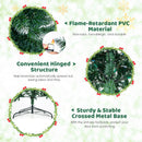 9 FT Pre-Lit Artificial Christmas Tree with 1298 Snowy Branch Tips by DirectDeals