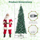 9 FT Pre-Lit Artificial Christmas Tree with 1298 Snowy Branch Tips by LJGDeals