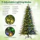 7.5 Feet Pre-Lit Artificial Christmas Tree with Warm White LED Lights by LJGDeals