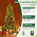 7.5 Feet Pre-Lit Artificial Christmas Tree with Warm White LED Lights by LJGDeals
