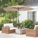 9 Feet Round Patio Umbrella with 18 Fiberglass Ribs by LJGDeals