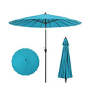 9 Feet Round Patio Umbrella with 18 Fiberglass Ribs by LJGDeals