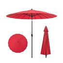 9 Feet Round Patio Umbrella with 18 Fiberglass Ribs by LJGDeals