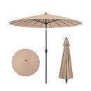 9 Feet Round Patio Umbrella with 18 Fiberglass Ribs by LJGDeals