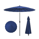 9 Feet Round Patio Umbrella with 18 Fiberglass Ribs by LJGDeals
