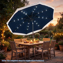 9 Feet Solar Patio Umbrella with 24 LED Lights for Yard by LJGDeals