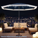 9 Feet Solar Patio Umbrella with 24 LED Lights for Yard by LJGDeals