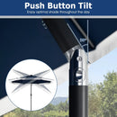 9 Feet Solar Patio Umbrella with 24 LED Lights for Yard by DirectDeals
