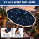 9 Feet Solar Patio Umbrella with 24 LED Lights for Yard by LJGDeals