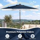 9 Feet Solar Patio Umbrella with 24 LED Lights for Yard by LJGDeals