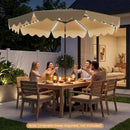 9 Ft Solar Patio Umbrella with LED Lights by LJGDeals