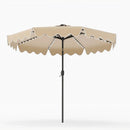 9 Ft Solar Patio Umbrella with LED Lights by LJGDeals