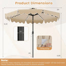 9 Ft Solar Patio Umbrella with LED Lights by LJGDeals