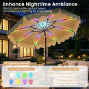 9 Ft Solar Patio Umbrella with LED Lights by LJGDeals