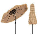 9 Feet Solar Powered Thatched Tiki Patio Umbrella with Led Lights. by LJGDeals