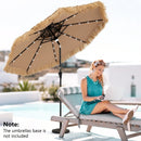 9 Feet Solar Powered Thatched Tiki Patio Umbrella with Led Lights. by LJGDeals