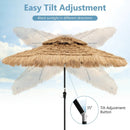 9 Feet Solar Powered Thatched Tiki Patio Umbrella with Led Lights. by LJGDeals