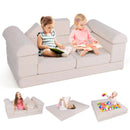 9-Piece Climb and Crawl Foam and Floor Playset with Breathable Suede Fabric by LJGDeals