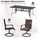 9-Piece Outdoor Dining Set for 8 with Umbrella Hole and 8 Chairs by LJGDeals