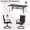 9-Piece Outdoor Dining Set for 8 with Umbrella Hole and 8 Chairs by LJGDeals
