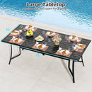 9-Piece Outdoor Dining Set for 8 with Umbrella Hole and 8 Chairs by LJGDeals