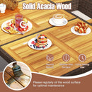 9 Piece Outdoor Dining Set with Acacia Wood Table Top by LJGDeals
