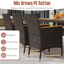 9 Piece Outdoor Dining Set with Acacia Wood Table Top by LJGDeals